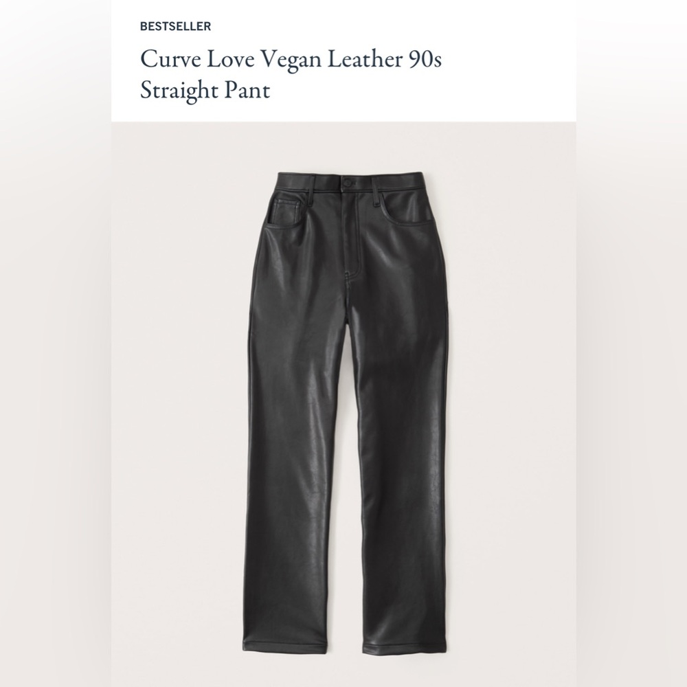 Abercrombie Curve Love Black Leather Pants